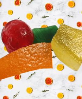 Frutta conservata o ricoperta