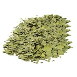 a pile of green leaves