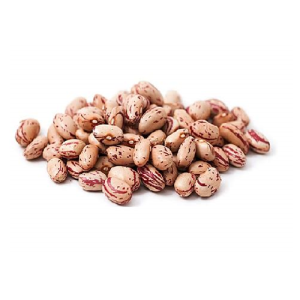 a pile of beans on a white background