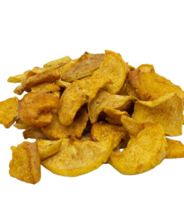 a pile of dried apples